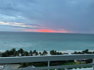 Sunrise this morning on Miami Beach.