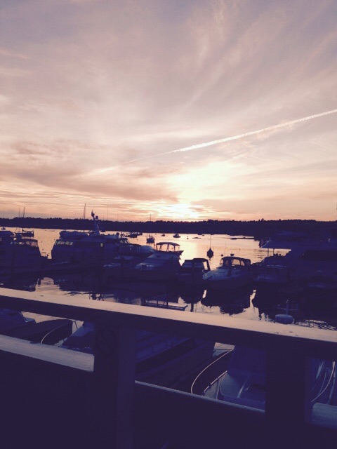 Boothbay Harbor at sunset