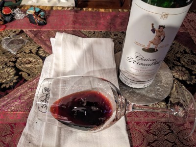 This example, despite a halfway soaked cork, was lovely